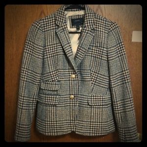 J Crew wool houndstooth schoolboy blazer size 2P